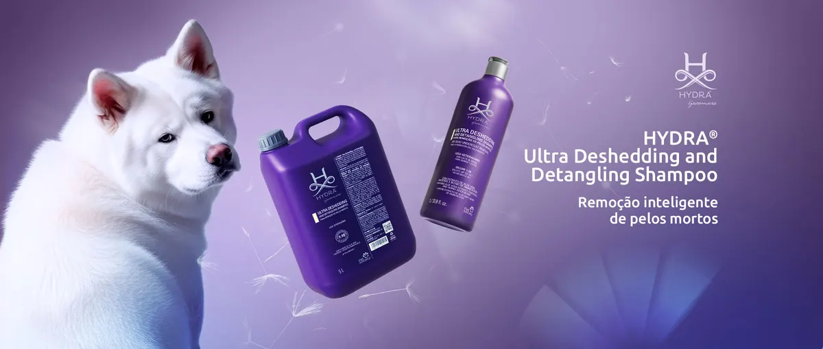 Hydra Ultra Deshedding Shampoo — produto oficial Hydra by Pet Society